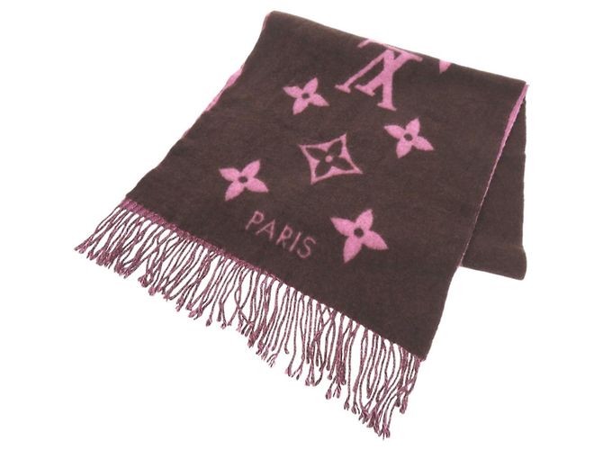 Louis Vuitton Echarpe Reykjavik Cashmere Shawl Marrone Rosa