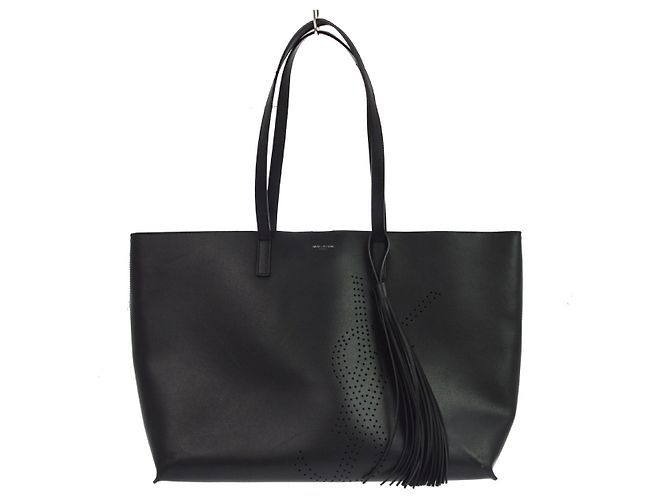 Autre Marque Saint Laurent Shopper Leather Large Schwarz