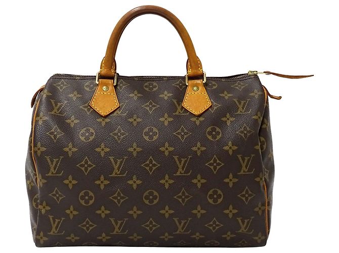 Speedy Bolso Louis Vuitton Monogram Castaño Monograma