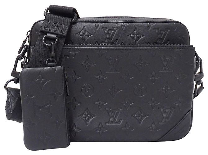 Borsa a mano da uomo Louis Vuitton Monogram Shadow Nero Monogramma
