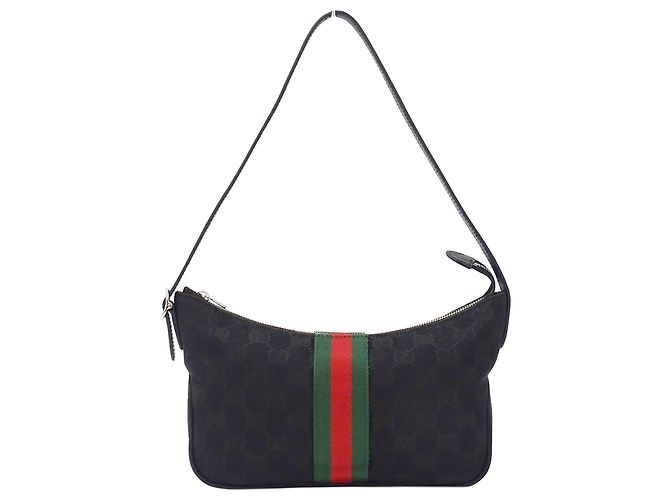 Borsa a tracolla mini Gucci in tela GG nera Nero