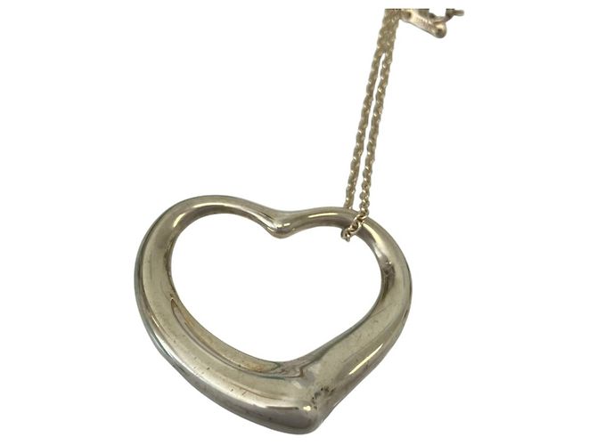 Autre Marque Collar largo Open Heart Large Tiffany Plata