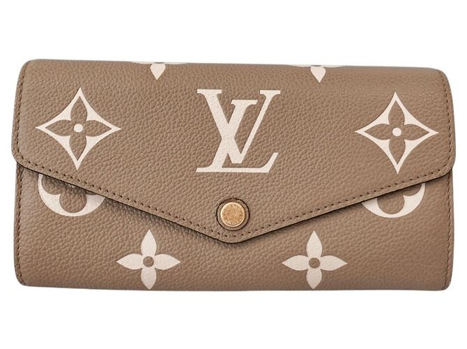 Sarah Louis Vuitton Monogram Empreinte Lange Geldbörse Grau