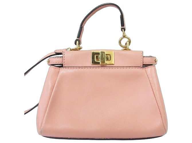 Borsa a tracolla 2-Way Fendi Micro Peekaboo Rosa