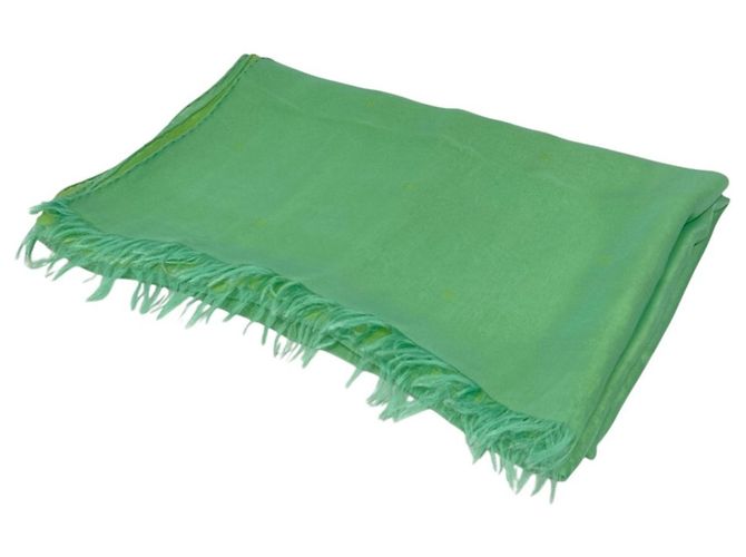 Hermès Estola de seda transparente Hermes Verde