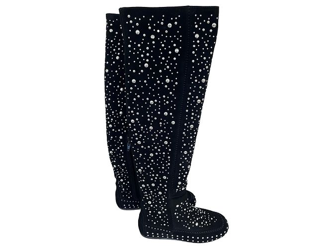 Zadig & Voltaire Santa High Dream Studs Boots Black