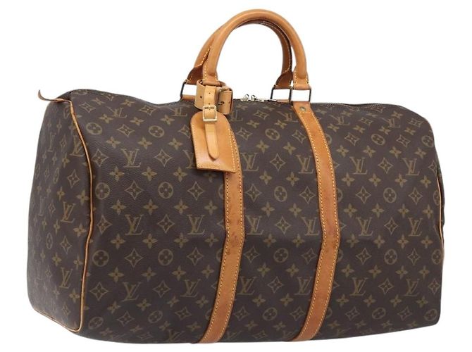 LOUIS VUITTON Monogram Keepall 50 Boston Bag M41426 LV Auth ka6302 Monograma