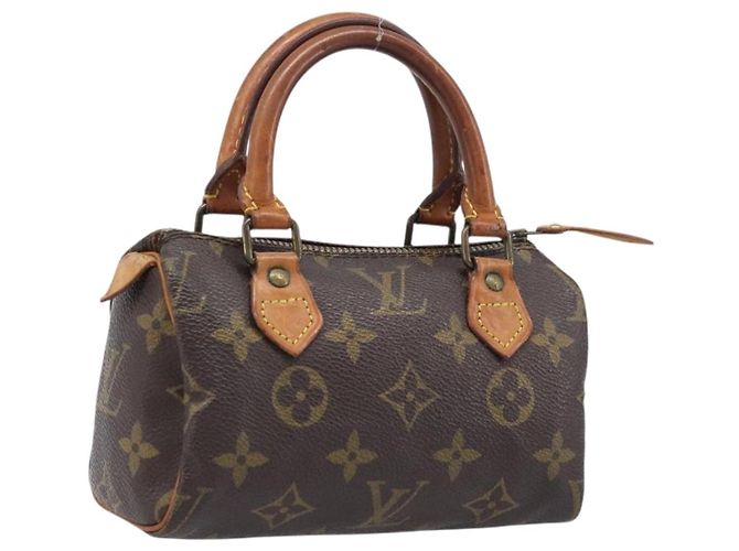 Bolsa de mão LOUIS VUITTON Monogram Mini Speedy M41534 LV Auth 206084 Monograma