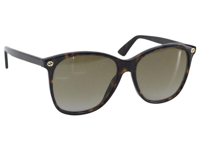 Occhiali da sole GUCCI plastica Dark Brown Auth bs37304 Marrone scuro