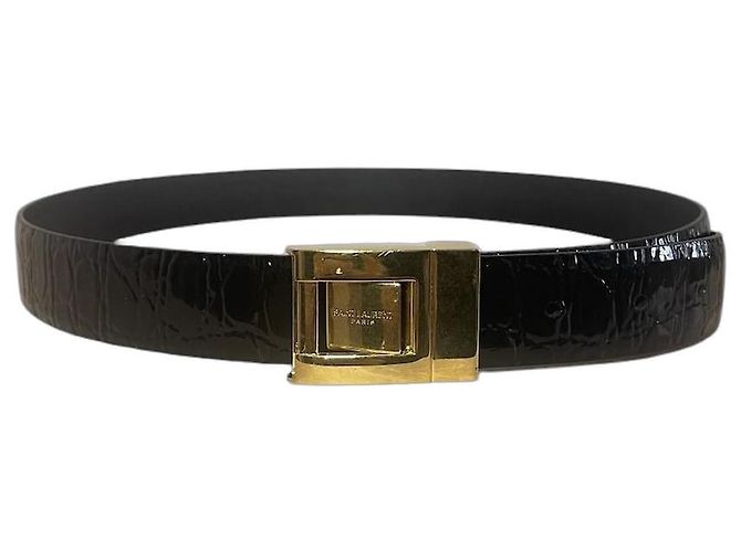 Autre Marque Cinturón Saint Laurent negro T.85