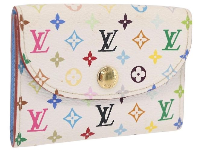 LOUIS VUITTON Monogram Multicolor Anvelop Cult De Vuitto White LV Auth 206351A