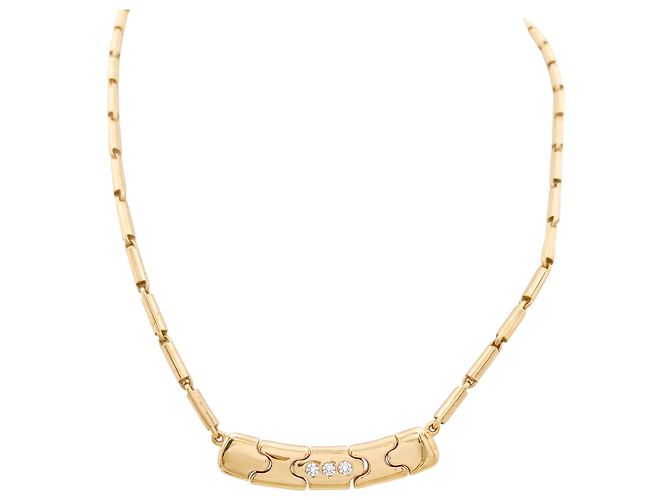Autre Marque Collar O.P. Orlandini, oro amarillo, diamantes.