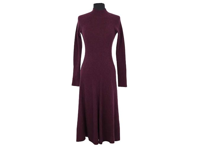 Vestido Eric Bompard de cashmere burdeos