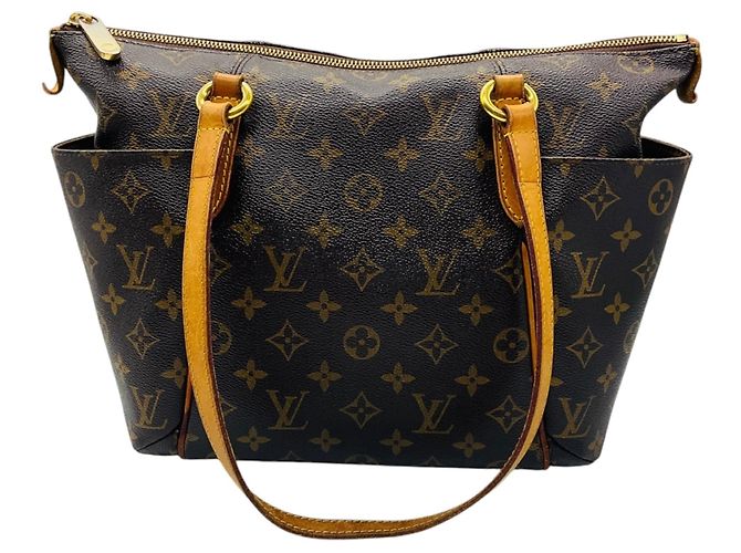 Sac à main cabas Louis Vuitton Brown Monogram Canvas à double poignée supérieure Marron