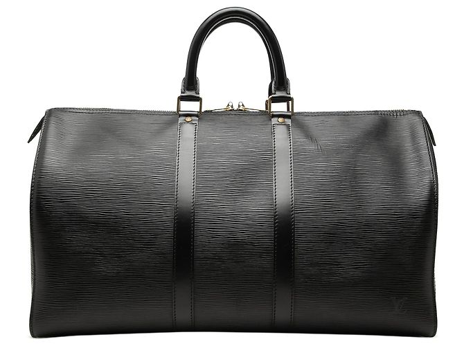 Borsa da viaggio Louis Vuitton Epi Keepall 45 Nera Nero