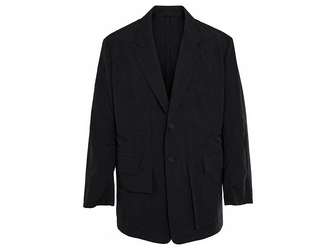 Y3 Y-3, Black crinkled blazer