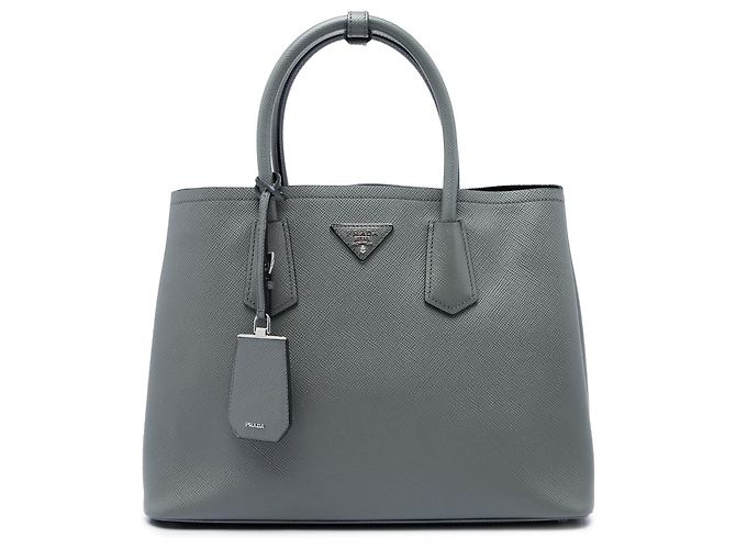 Bolso doble Prada Medium Saffiano Cuir Gris