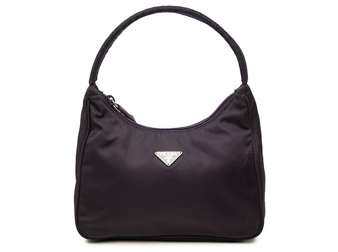 Bolsa de Ombro Mini Tessuto Sport Prada Roxa Roxo