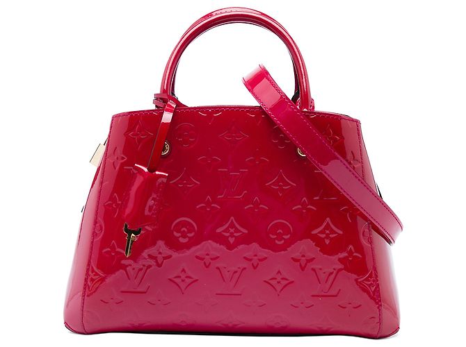Borsa Satchel Louis Vuitton Monogram Vernis Montaigne BB Rosa