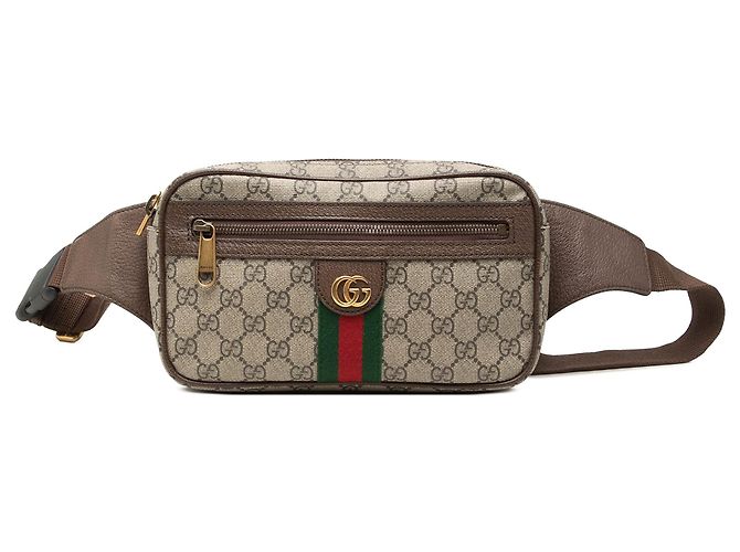 Bolso cinturón Gucci Small GG Supreme Web Ophidia Beige