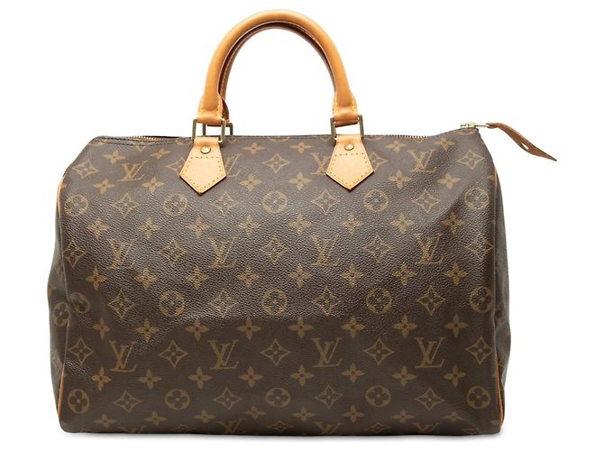 Sac Boston Louis Vuitton Monogram Speedy 35 Marron