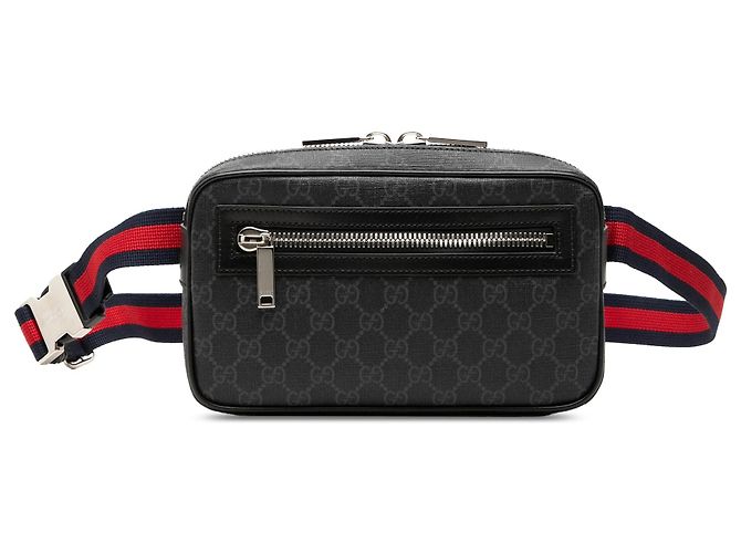 Borsetta cintura Gucci GG Supreme Web nera Nero