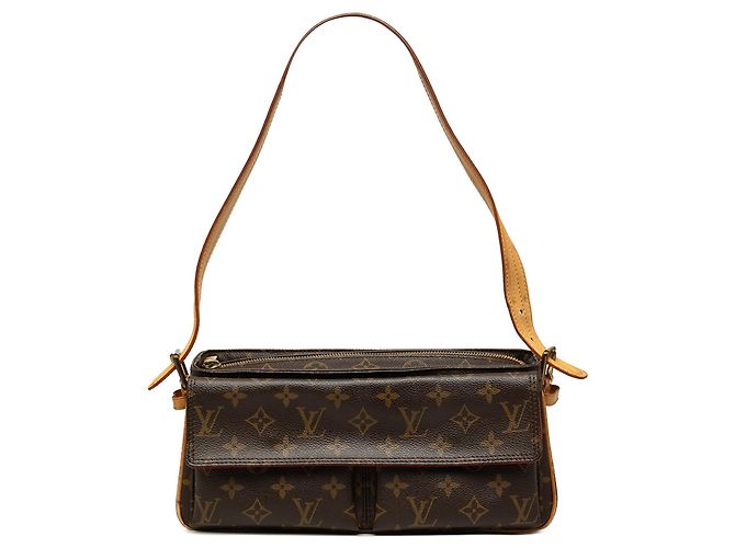 Borsa a tracolla Louis Vuitton Monogram Viva Cite MM Marrone