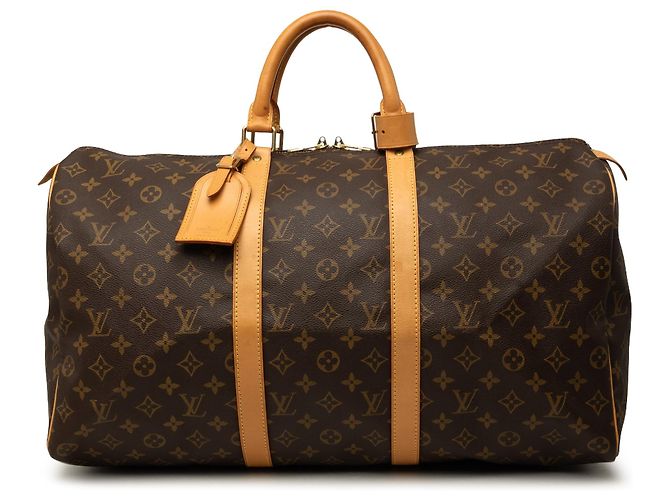 Mala de Viagem Louis Vuitton Monogram Keepall 50 Castanha Marrom