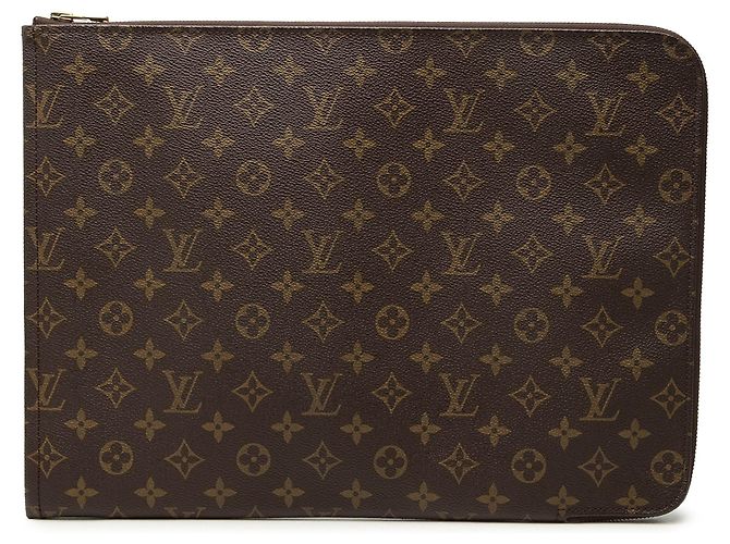 Borsa Business Portfolio Louis Vuitton Monogram Poche Documents Marrone