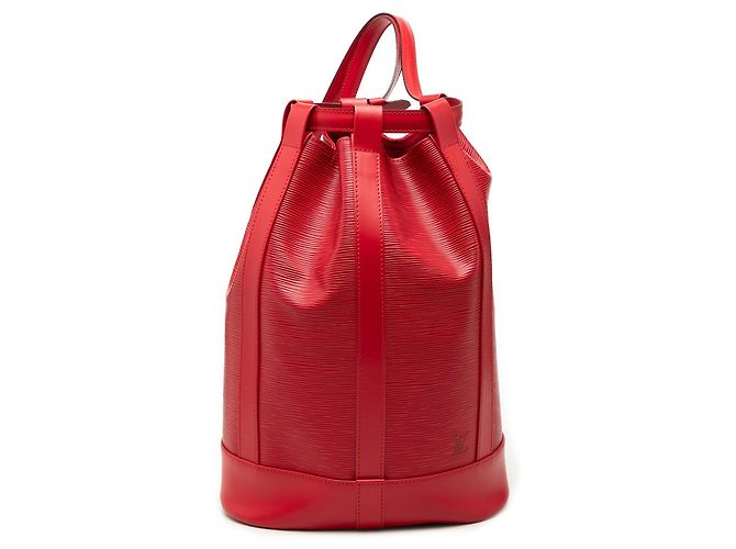 Red Louis Vuitton Epi Randonnee PM Backpack