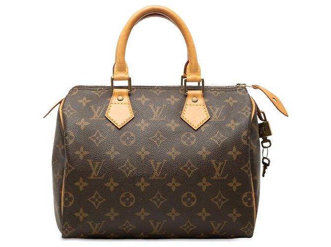 Bolsa Boston Louis Vuitton Monogram Speedy 25 Castanha Marrom
