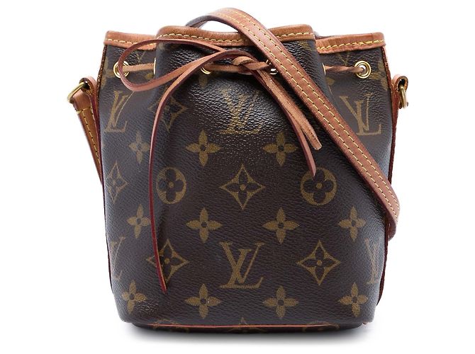 Bolsa de Balde Louis Vuitton Monogram Nano Noe Castanha Marrom