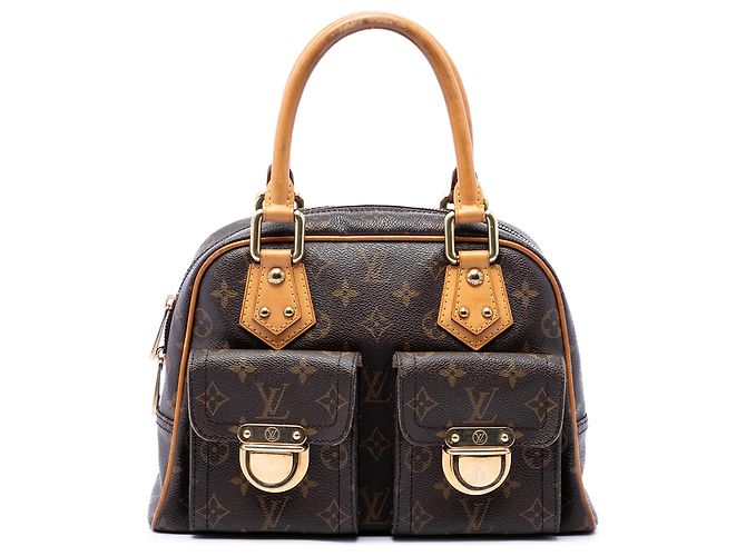 Sac à main Louis Vuitton Monogram Manhattan PM Marron
