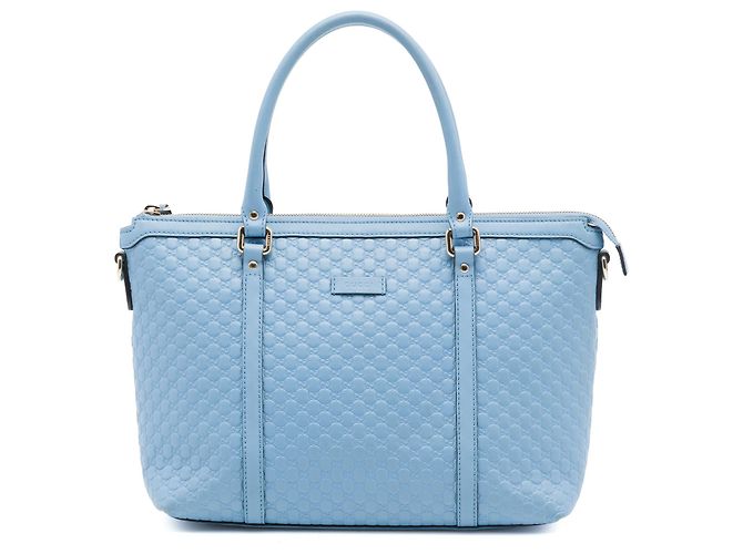 Blue Gucci Small Microguccissima Joy Satchel Handtasche Blau