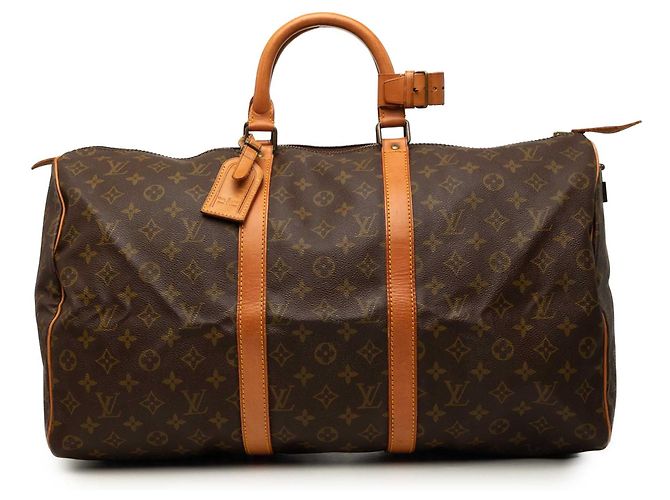Mala de Viagem Louis Vuitton Monogram Keepall 50 Castanha Marrom