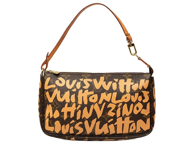Borsa a tracolla Louis Vuitton Stephen Sprouse Monogram Graffiti Pochette Accessoires Marrone