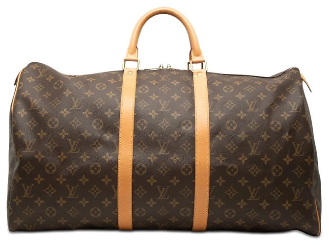 Borsa da viaggio Louis Vuitton Monogram Keepall 55 Marrone