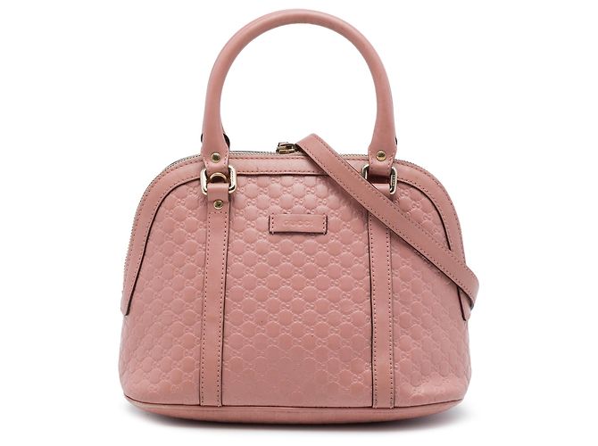 Bolsa Dome Mini Microguccissima Gucci Rosa