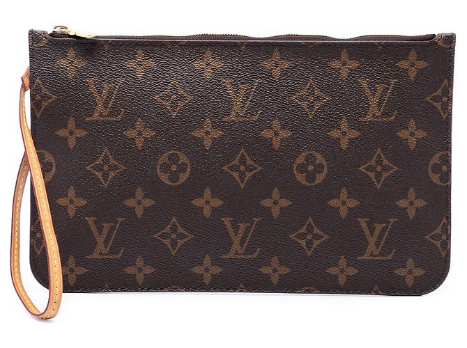 Pouch Louis Vuitton Monogram Neverfull MM Marrone