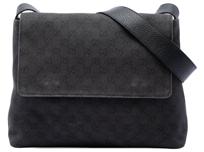 Borsa a tracolla Gucci GG Denim nera Nero