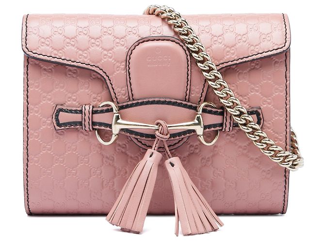Borsa a tracolla Gucci Mini Microguccissima Emily Rosa