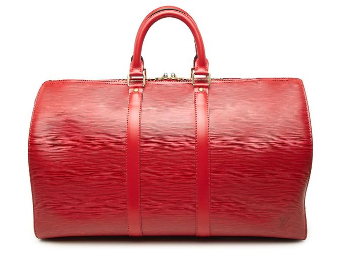 Mala de viagem Louis Vuitton Epi Keepall 45 vermelha Vermelho