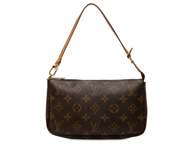 Borsa a tracolla Louis Vuitton Monogram Pochette Accessoires Marrone