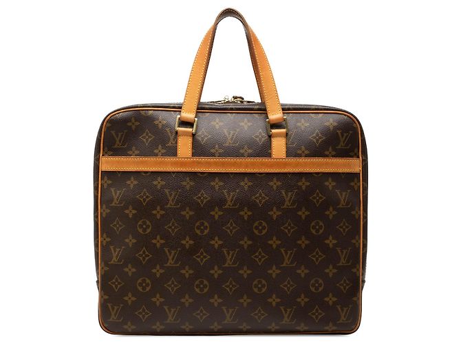 Sac business Louis Vuitton Monogram Porte Documents Pegase Marron