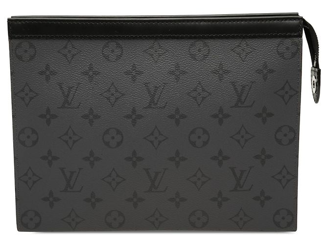 Black Louis Vuitton Monogram Eclipse Reverse Pochette Voyage MM Clutch Bag