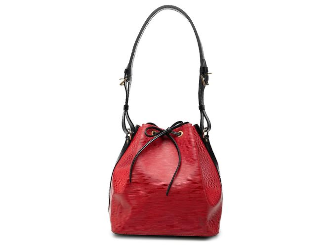 Borsa a secchiello Louis Vuitton Epi Petit Bicolor Noe Nera Nero