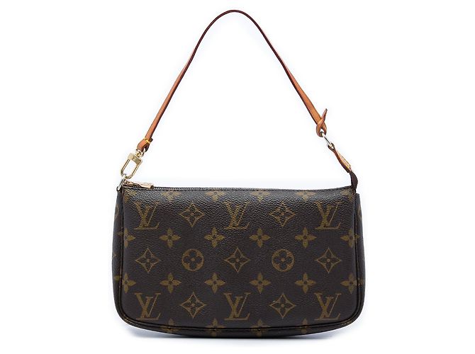 Bolsa de Ombro Louis Vuitton Monogram Pochette Accessoires Castanha Marrom