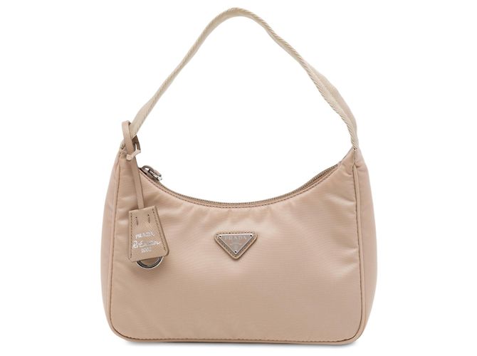 Borsa a tracolla Prada Mini Tessuto Re Edition 2000 Beige