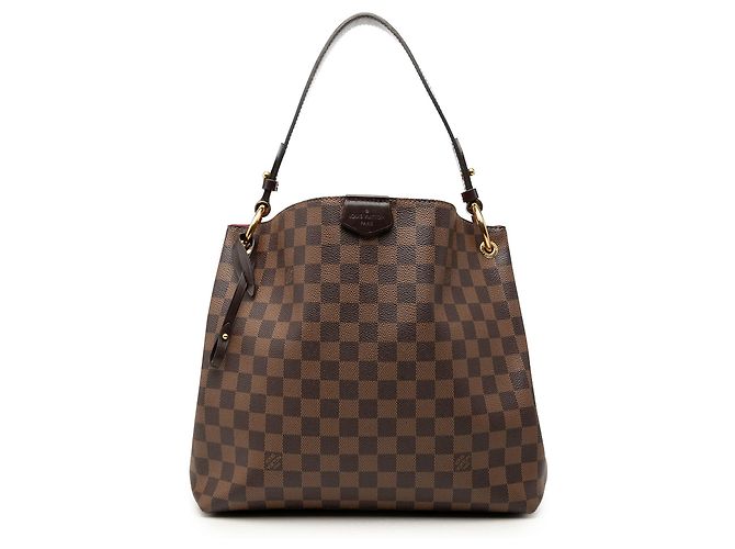 Borsa a tracolla Louis Vuitton Damier Ebene Graceful PM Marrone