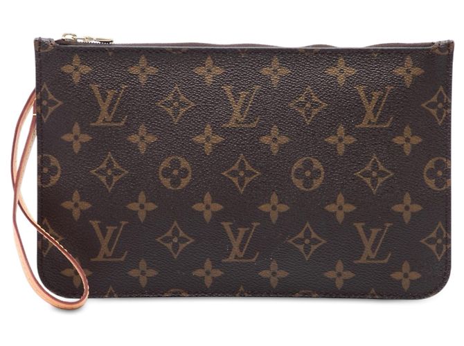 Pochette Clutch Louis Vuitton Monogram Neverfull MM Marron